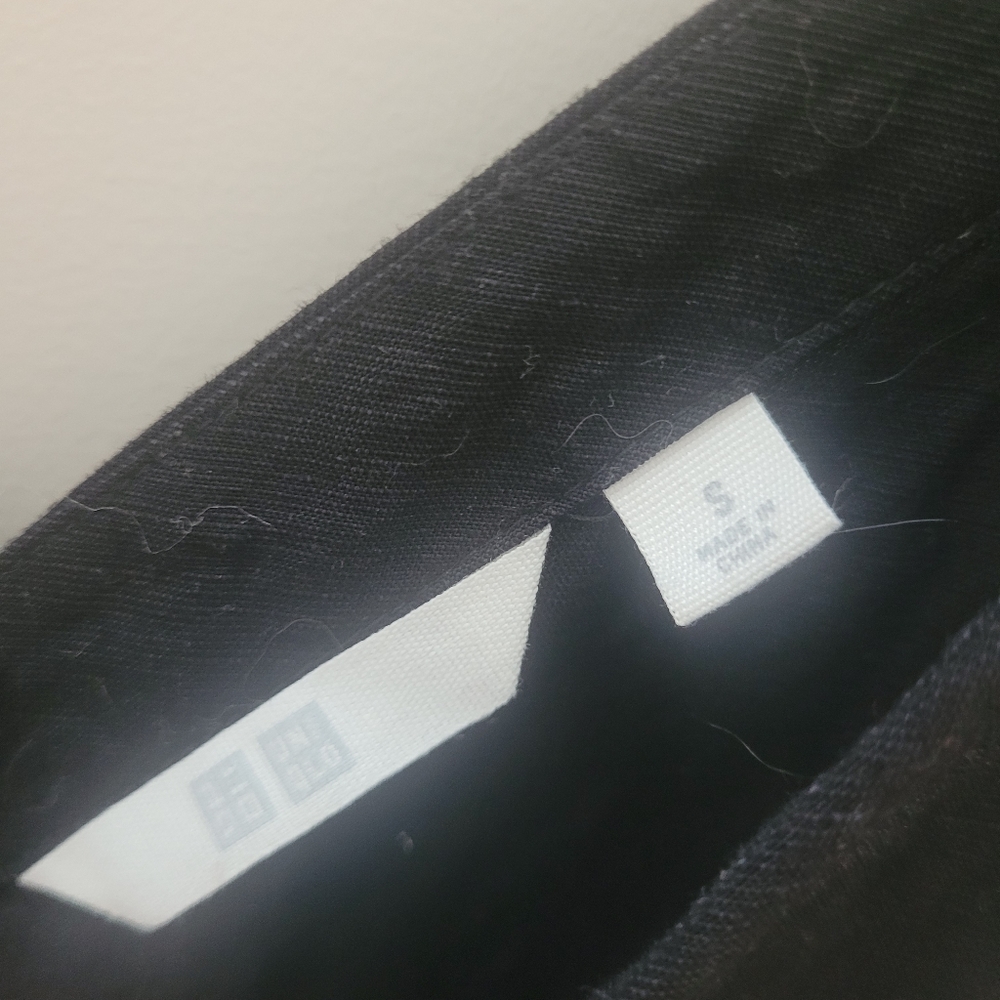 Uniqlo v neck linen blend wideleg jumpsuit